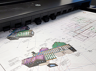 CAD Printer Printing