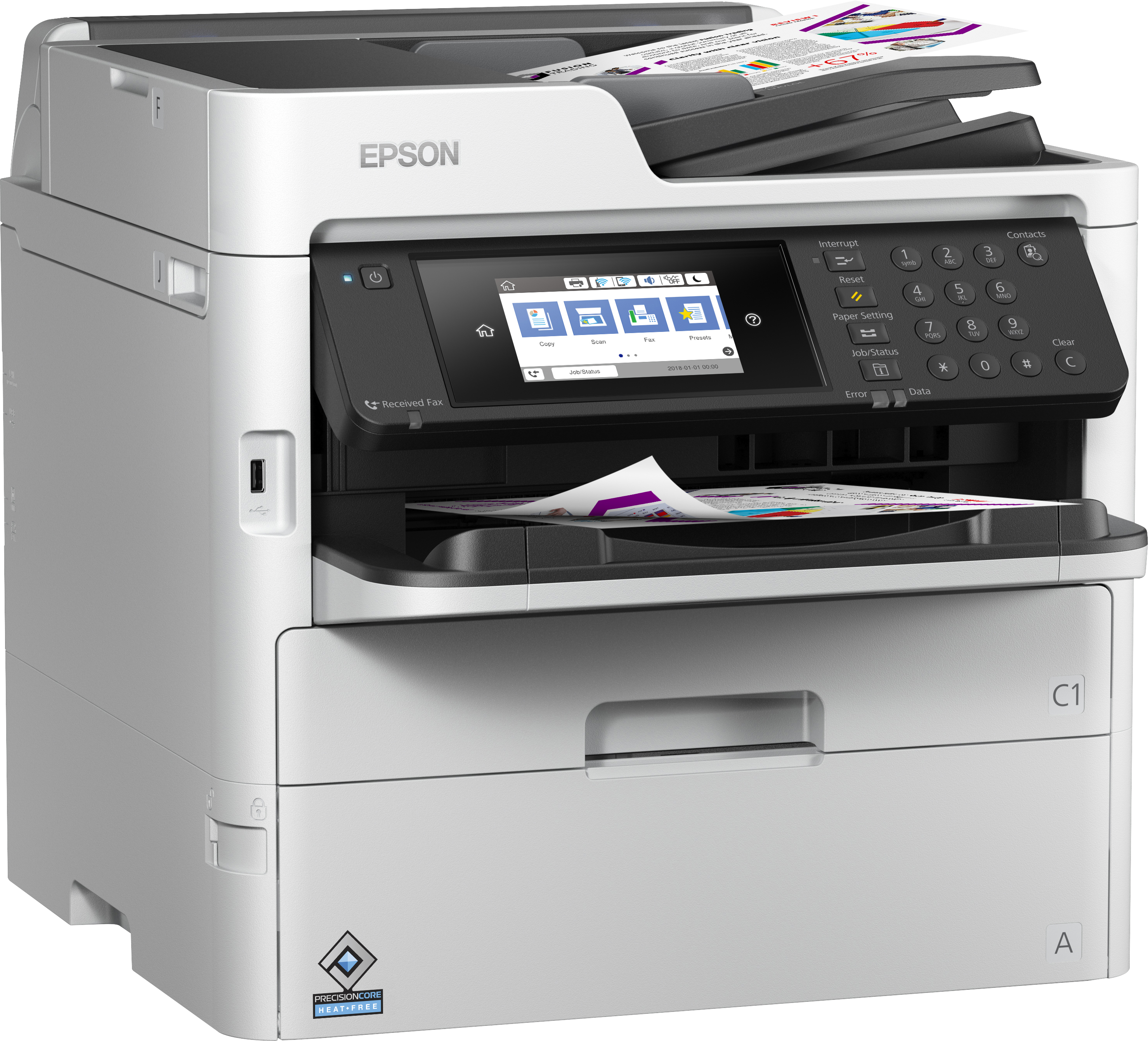 WorkForce Pro WF-C579R RT ANG 3 Transparent Background HP PageWide XL 5200 MFP Left