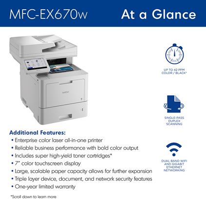 Brother Workhorse Series - MFC-EX670W Color MFP - Image 2