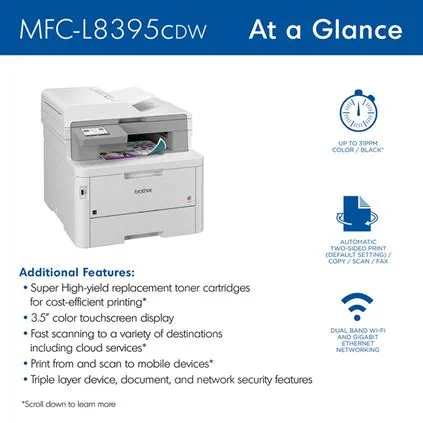 Brother Workhorse Series - MFC-L8395CDW Color MFP - Image 3